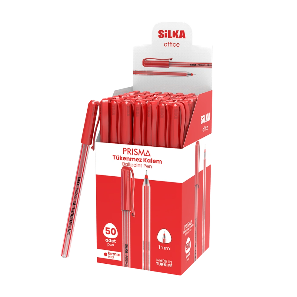 Prisma Kırmızı Tükenmez Kalem